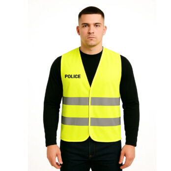 Gilet fluo haute visibilité Police