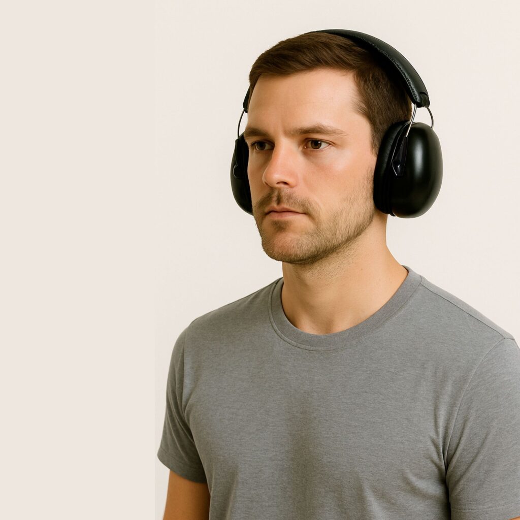 Casque anti-bruit pliable noir
