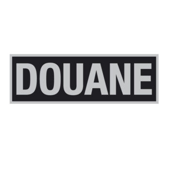 Bandeau d'identification rétro-réflechissant fond noir