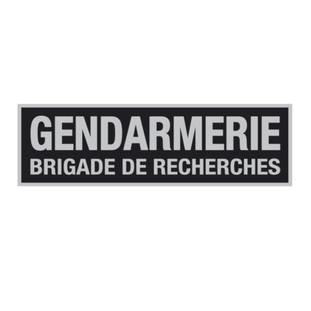 Bandeau d'identification rétro-réflechissant fond noir
