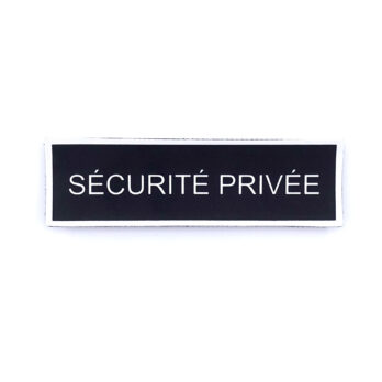Bandeau d'identification rétro-réflechissant fond noir Sécurité Privée