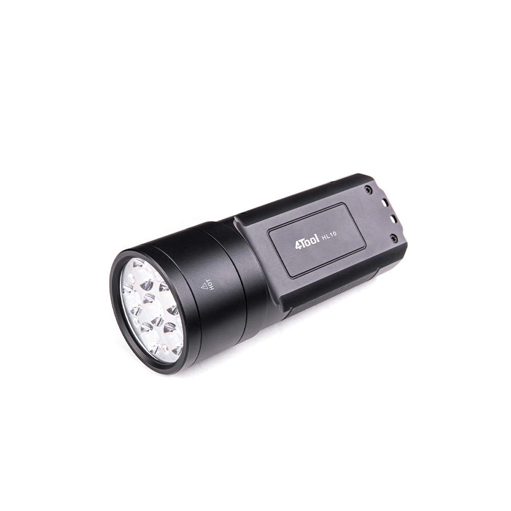 Lampe de recherche rechargeable 4TOOL HL10 - éclairage blanc - 10000 lumens