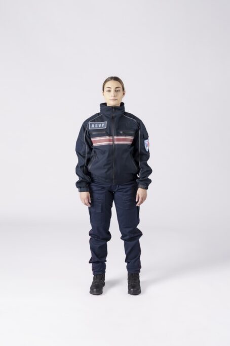 Blouson softshell capuche amovible Bande bordeaux – Image 7