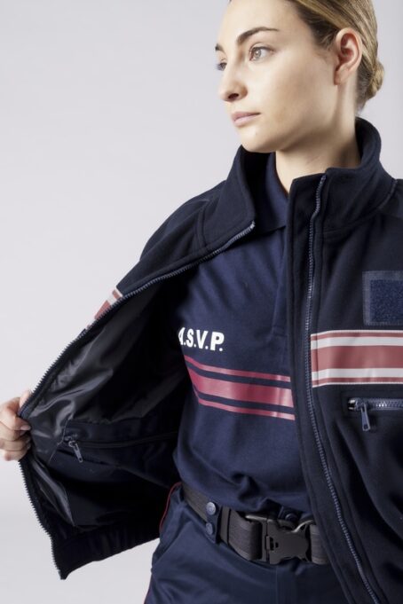 Blouson polaire "Suprême" membrané Bande bordeaux - ASVP – Image 2