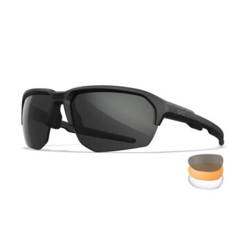 Lunettes de protection balistique Jakl noir verres fumé/incolore/orange