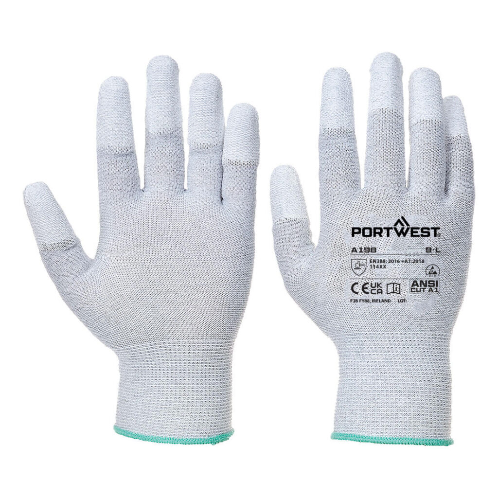 Antistatic PU F-Tip Glove Pk12