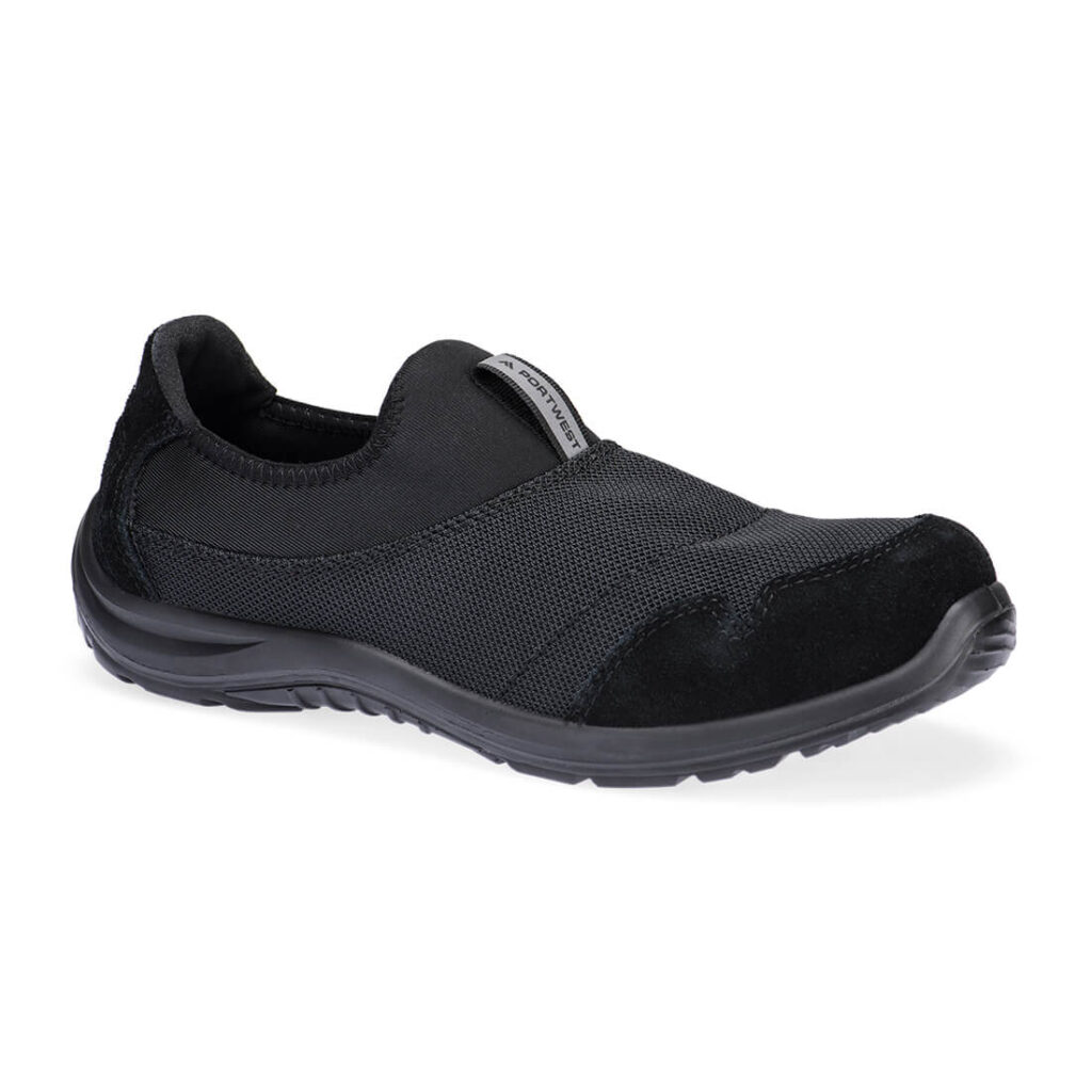 Chaussure enfilable textile avec embout acier – S1P SR FO ESD