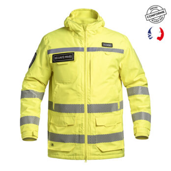PARKA HARDSHELL SÉCU-ONE WF 150 HV-TAPE SÉCURITÉ PRIVÉE JAUNE - XS