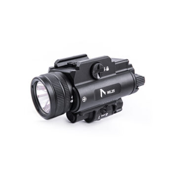 Lampe avec pointeur laser vert réglable pour arme de poing WL25 - éclairage blanc - 1200 lumens