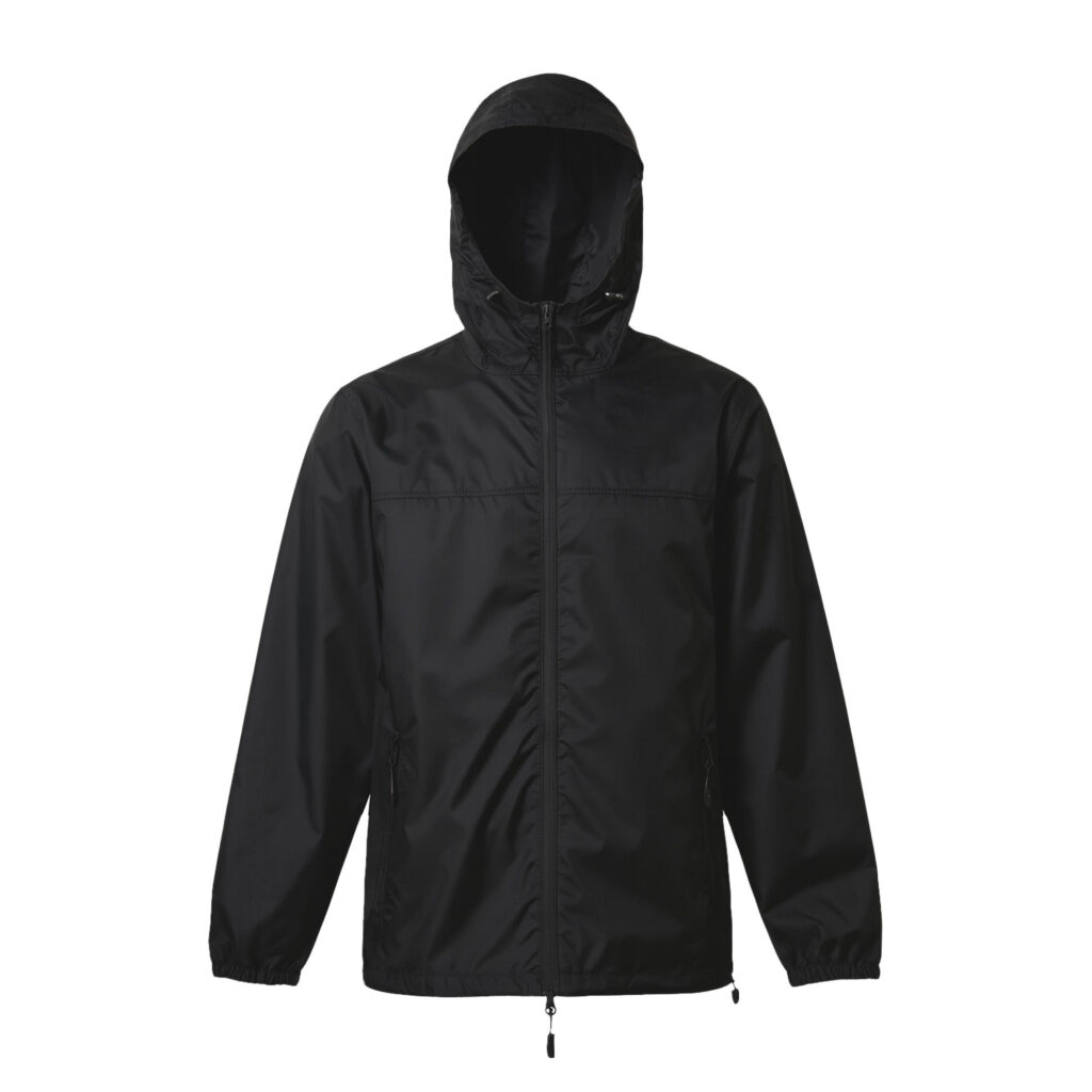 Veste coupe-vent imperméable et respirante Ripstop - noire