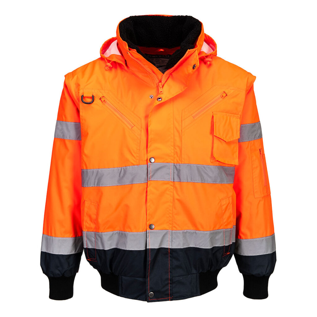 Blouson Bomber  3-en-1 Haute Visibilité Bicolore
