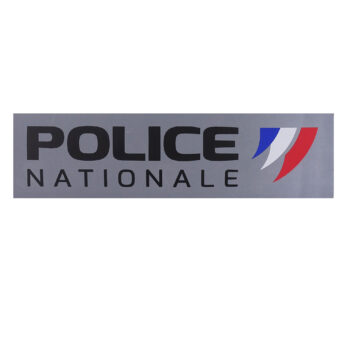 Bandeau d'identification Police Nationale Rétro-réfléchissant fond gris