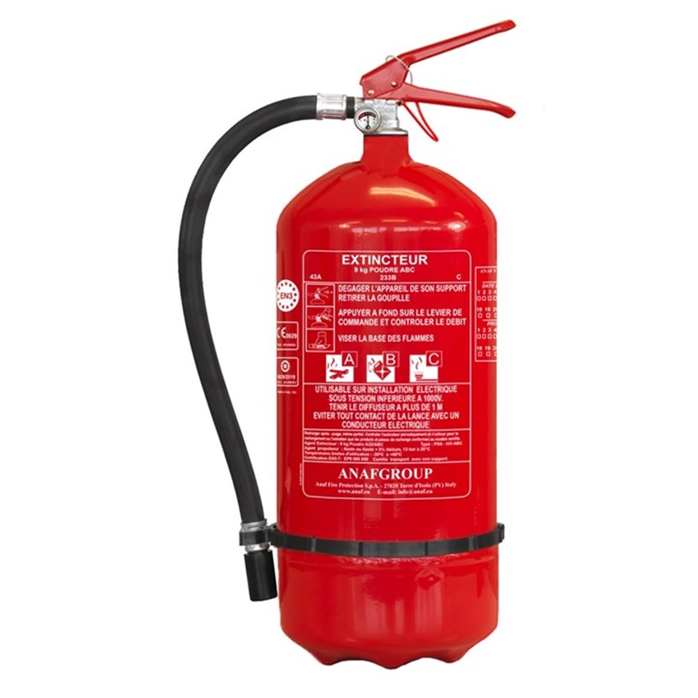 Extincteur à poudre ABC 9 Kg