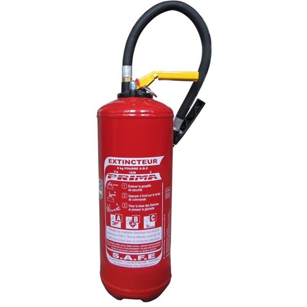 Extincteur à poudre ABC 6 Kg – Pression auxiliaire