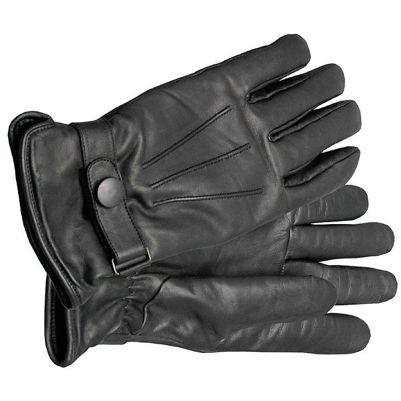 Gants cuir noir fourrés