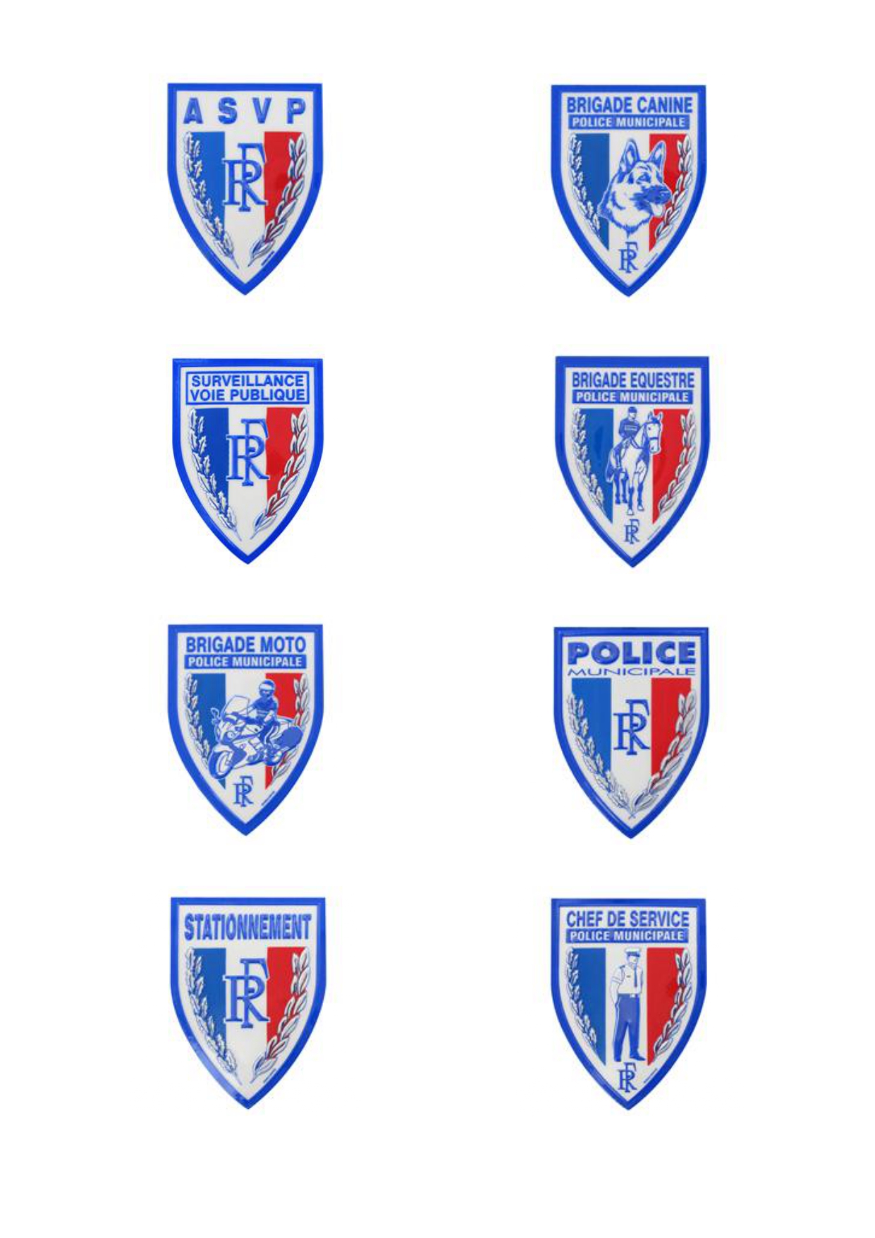 Tableau pour different produit page 0001 Ecusson résine relief - Plusieurs motifs disponibles Ecusson résine relief