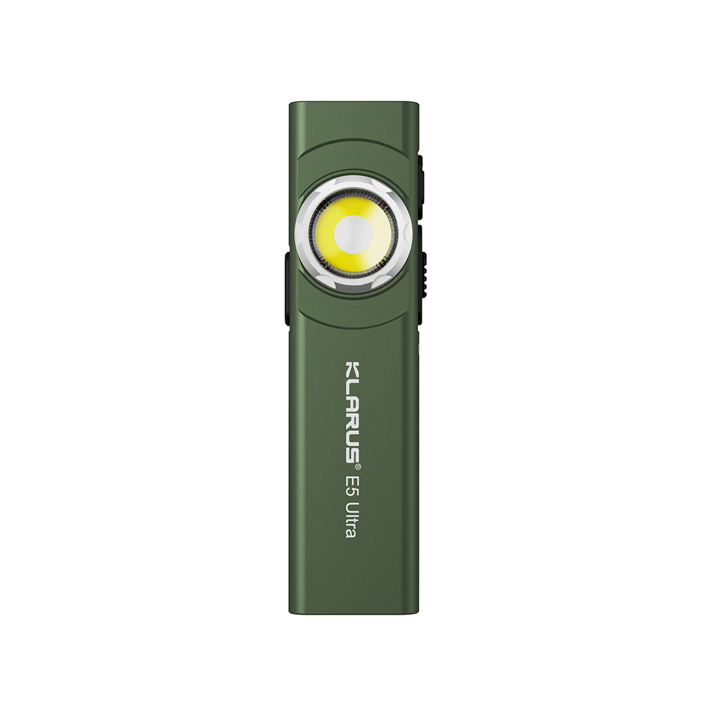 Lampe rechargeable à double source de lumière E5 ULTRA - 800 lumens - vert olive