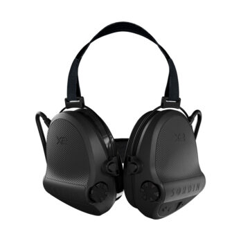 Casque anti-bruit Suprême X2 noir avec serre-nuque tissu noir et anneaux d'hygiène en gel