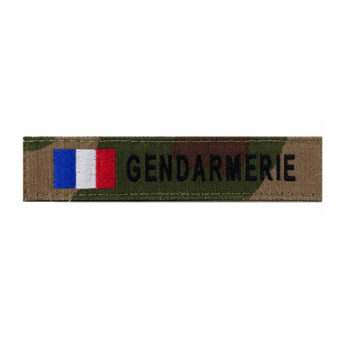 Bande Gendarmerie fond Camo avec Drapeau français
