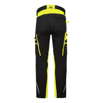 Pantalon de travail éco-conçu WX2 stretch Noir/jaune