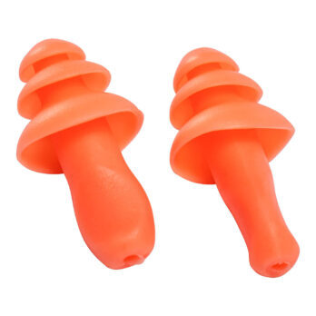 Bouchon d'oreille réutilisable en TPR (50 Paires) Orange
