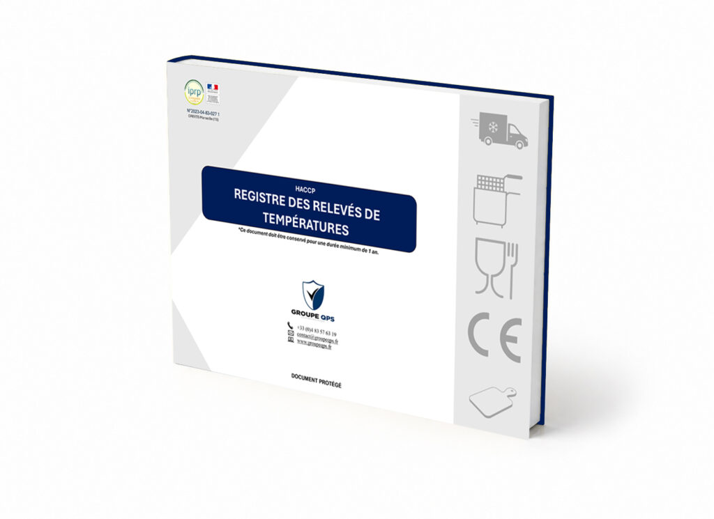 Registre de relevé des températures HACCP