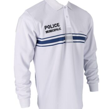 Polo Double Faces Police Municipale Blanc - ML