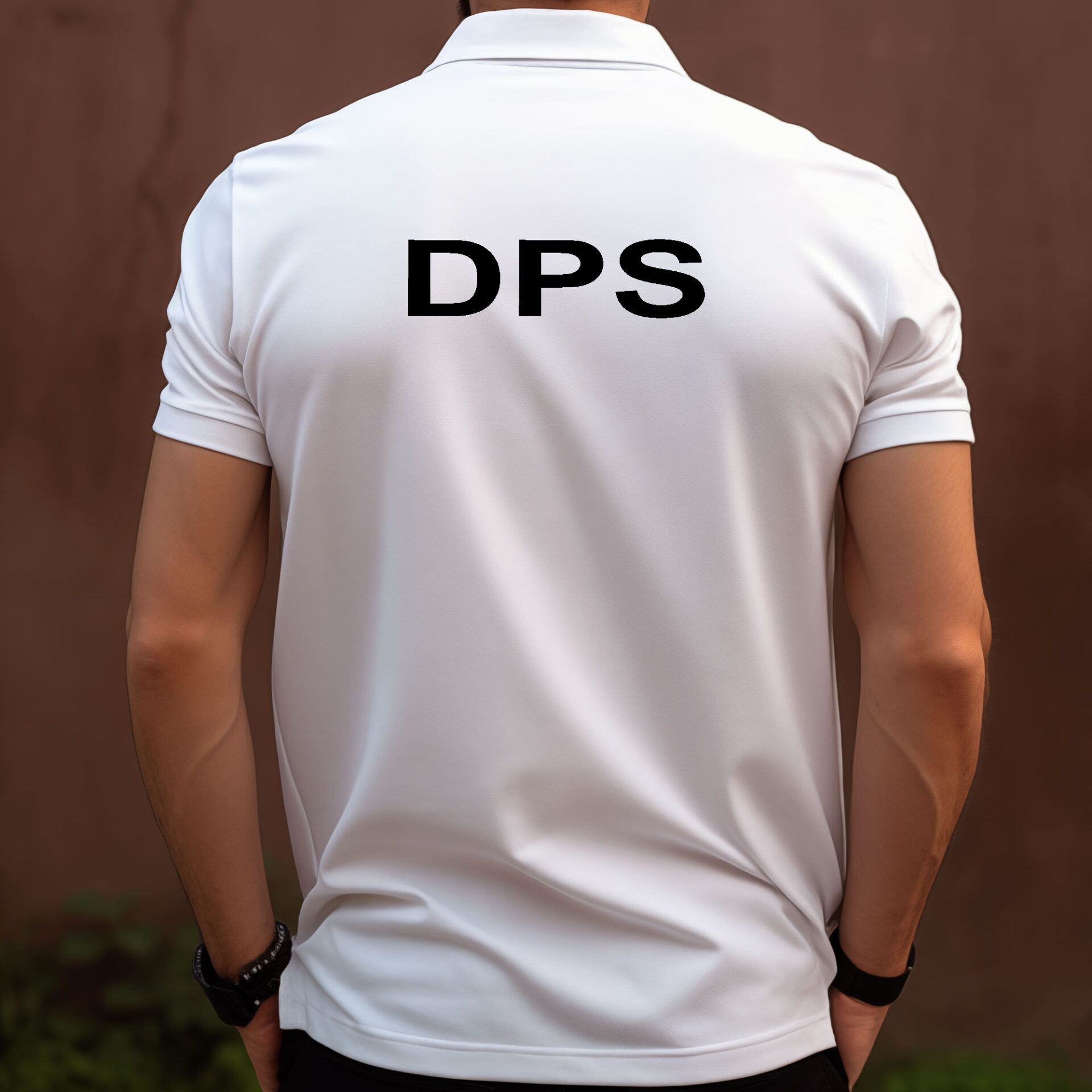 Polo Blanc DPS Dos Polo coton uni manches courtes - DPS Polo coton uni manches courtes - DPS – Image 2