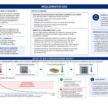 Registre de suivi des refroidissements rapides en température - HACCP